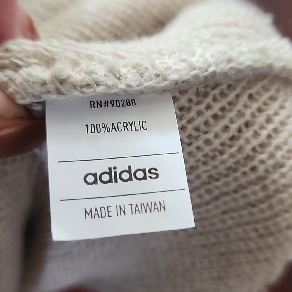 Adidas Beige Knit Beanie - Picture 3 of 3
